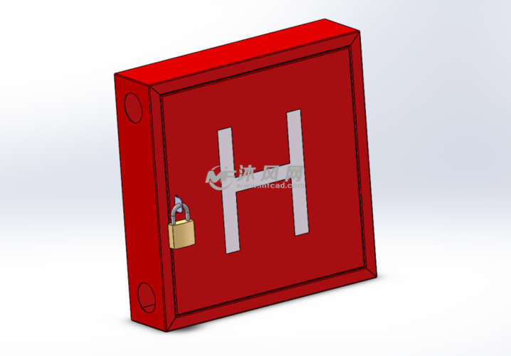 室内消火栓箱消防柜模型