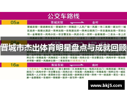 晋城市杰出体育明星盘点与成就回顾